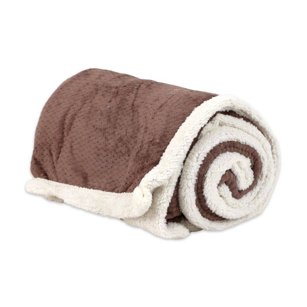 Plaid Sherpa Aspen Chicco di Riso Tortora