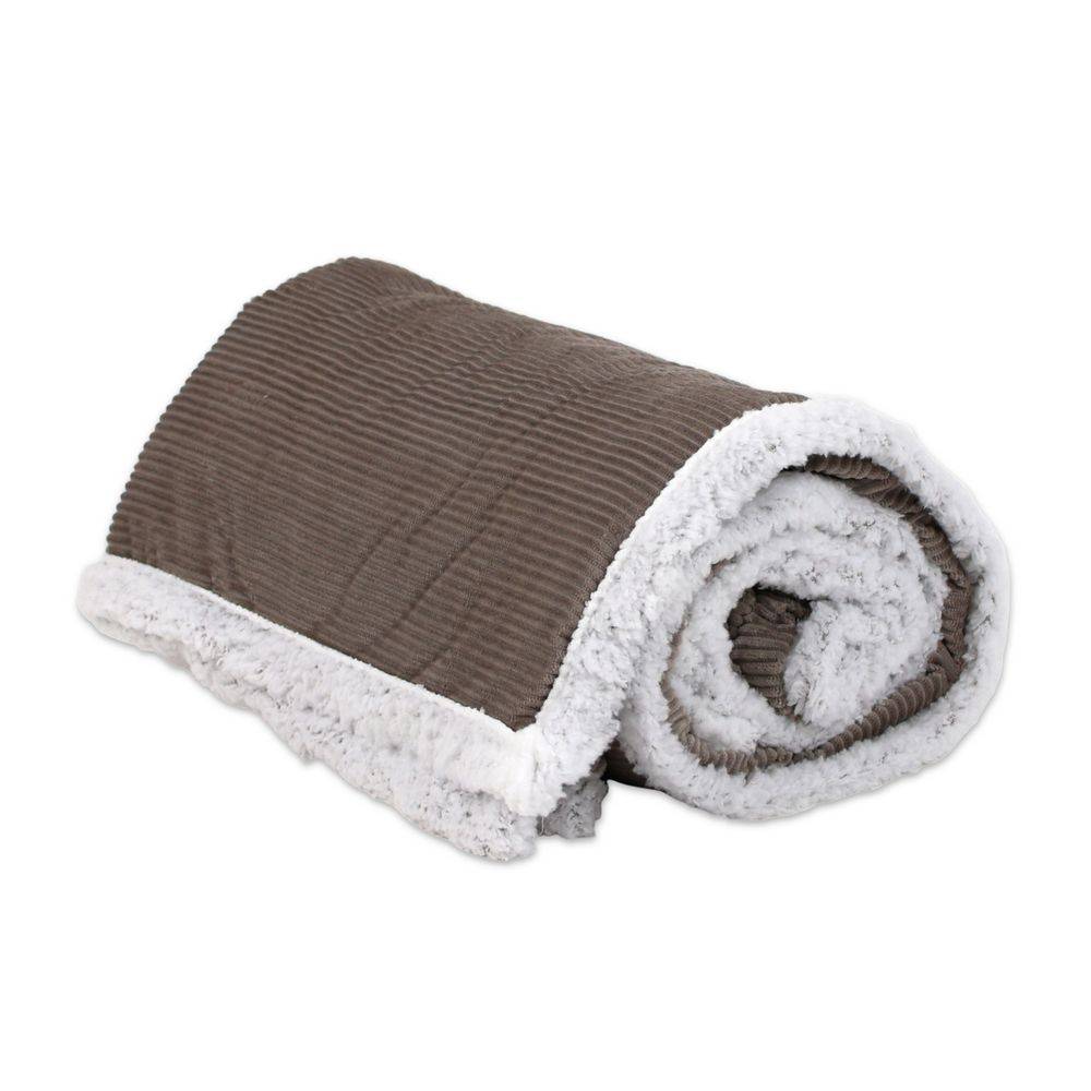 Plaid Sherpa Aspen Costa Velluto Tortora