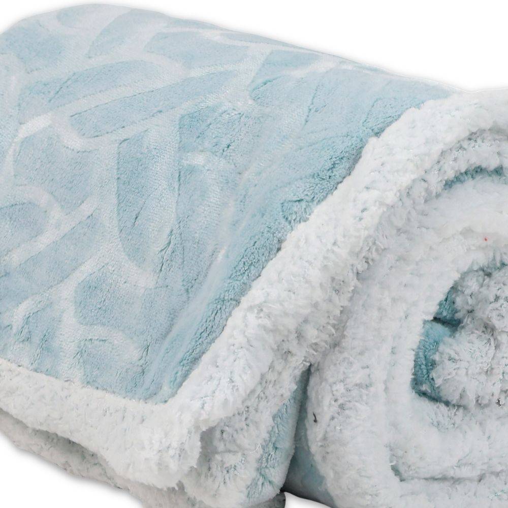 Plaid Sherpa Aspen Azzurro Cielo