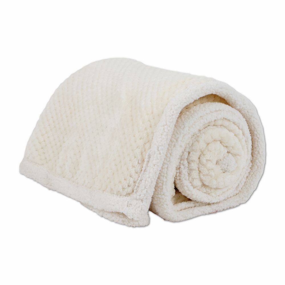 Plaid Sherpa Aspen Chicco di riso Panna