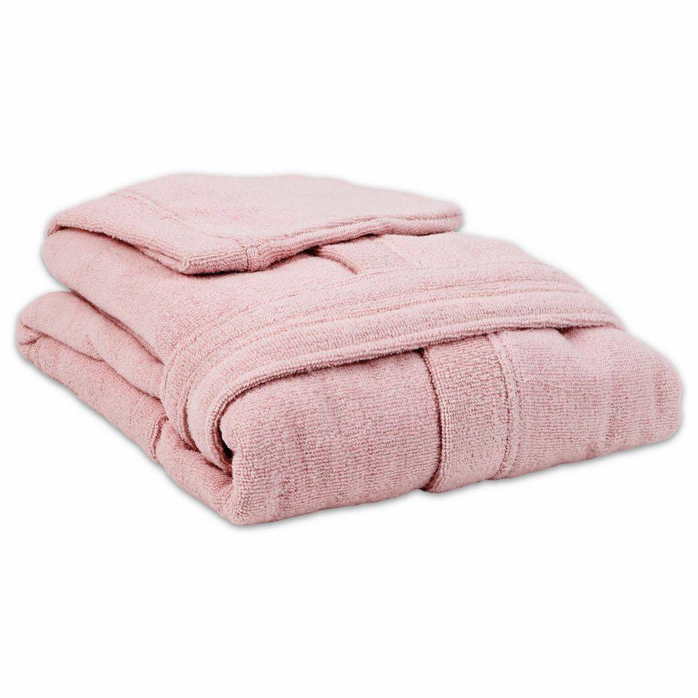 Accappatoio in Spugna con cappuccio Zero Rosa