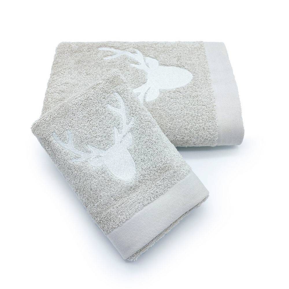 Coppia asciugamani CREOLE Alaska Ostrica