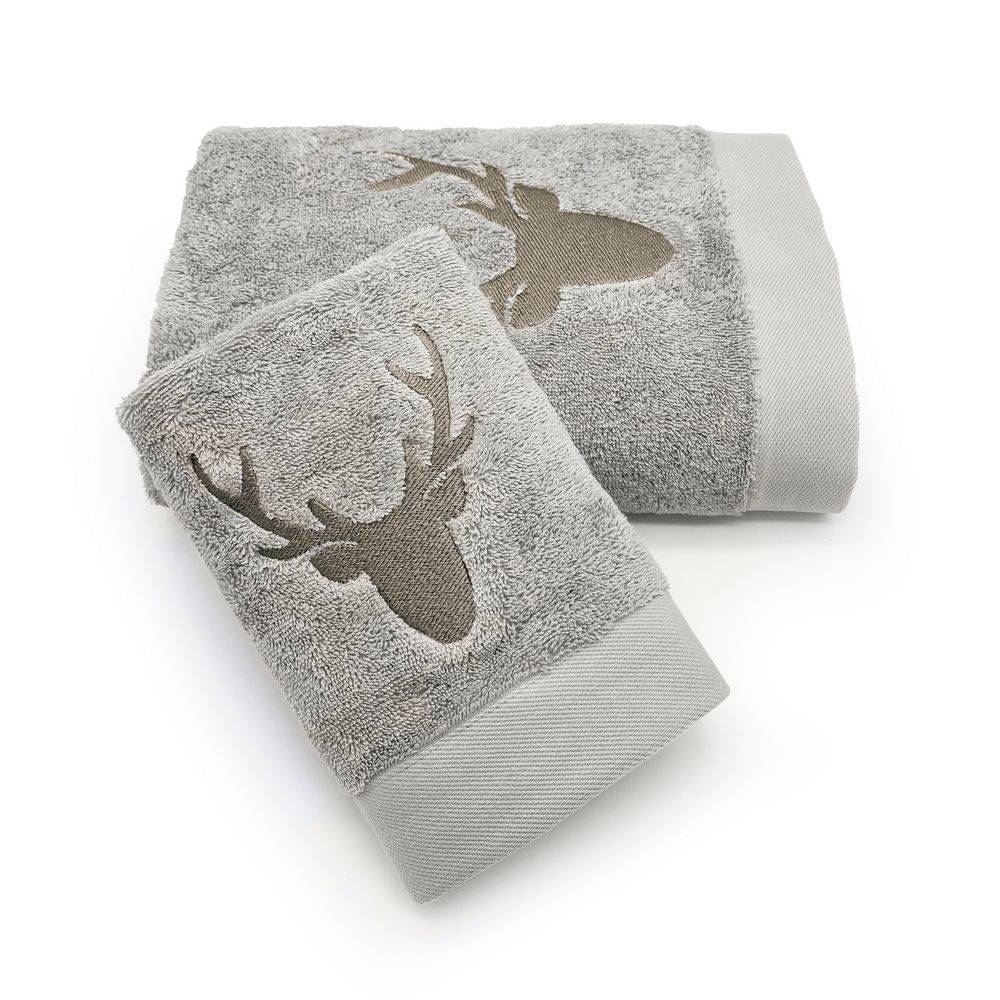 Coppia asciugamani CREOLE Alaska Silver