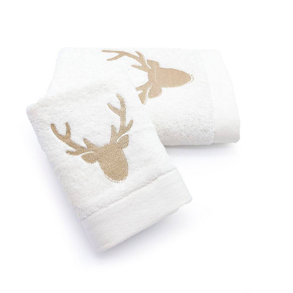 Coppia asciugamani CREOLE Alaska Panna