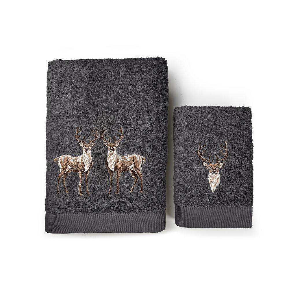 Coppia asciugamani CREOLE Cervinia Piombo