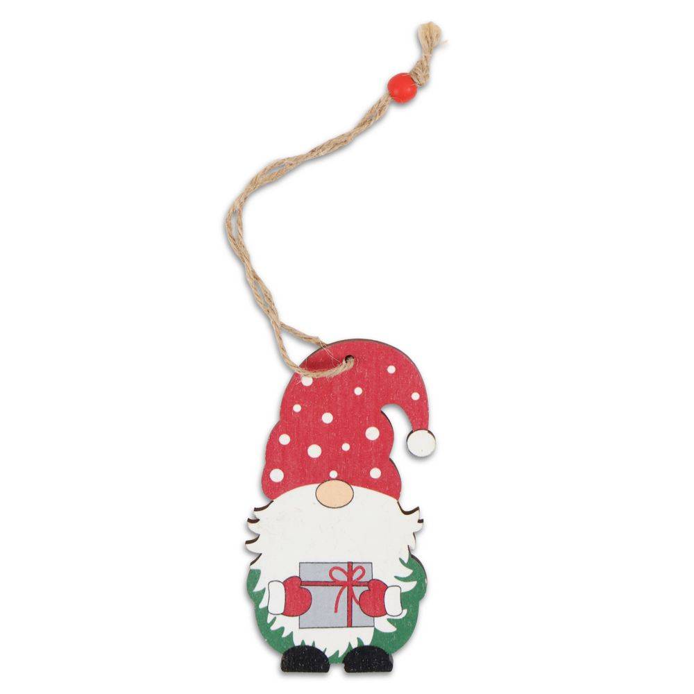 Pendente in Legno Gnometto Regalo Pois