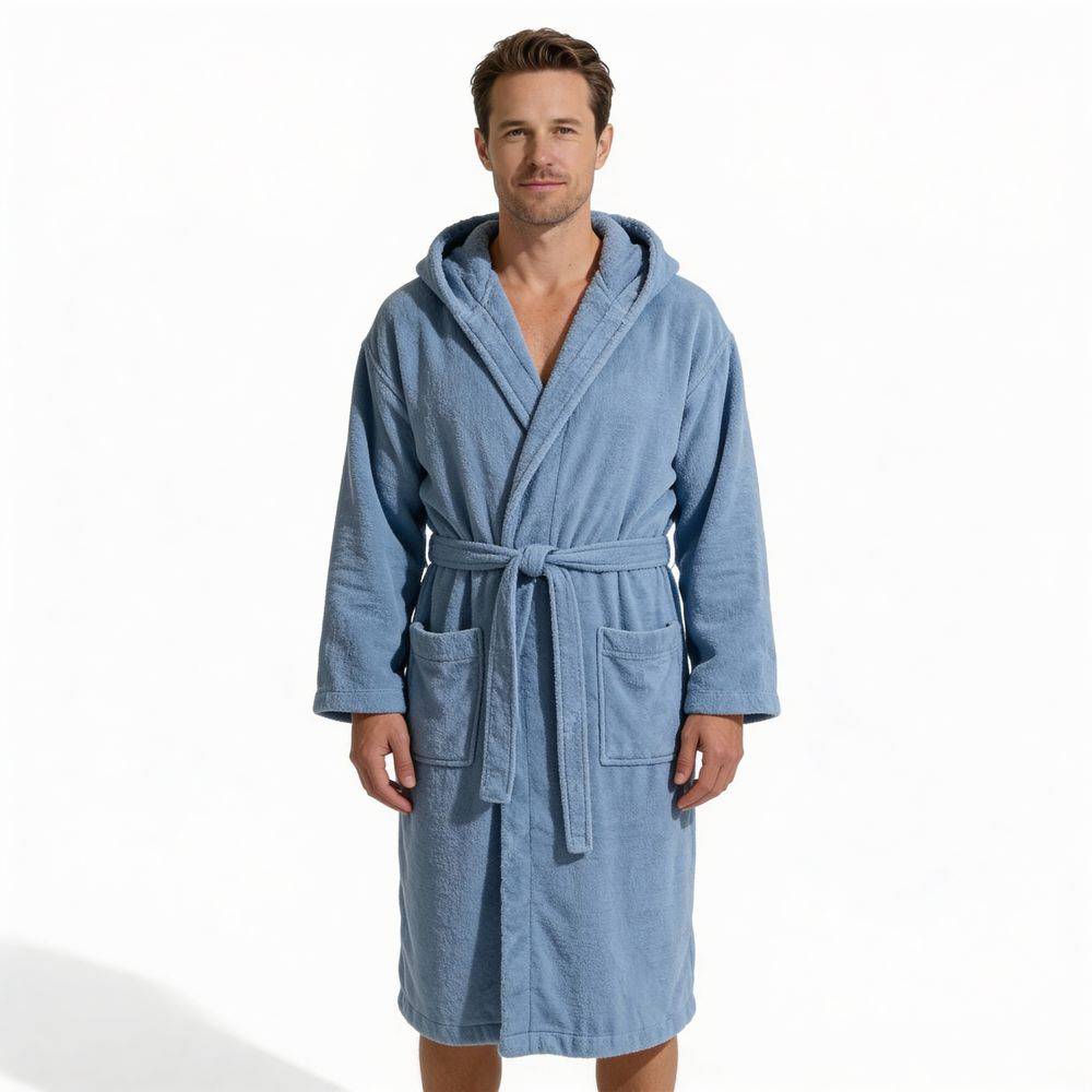 Accappatoio in Cotone con cappuccio Zero Polvere Personalizzato