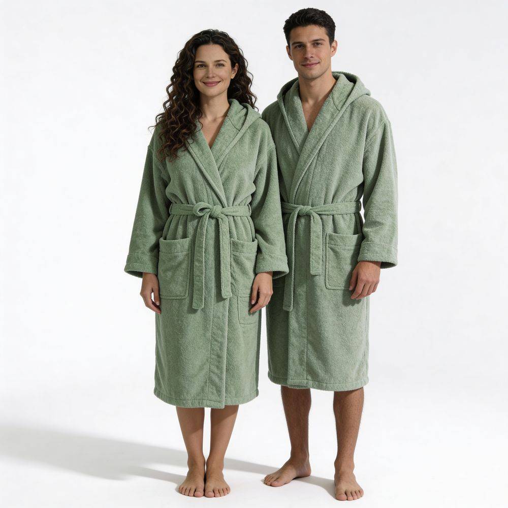 Accappatoio in Cotone con cappuccio Zero Foresta