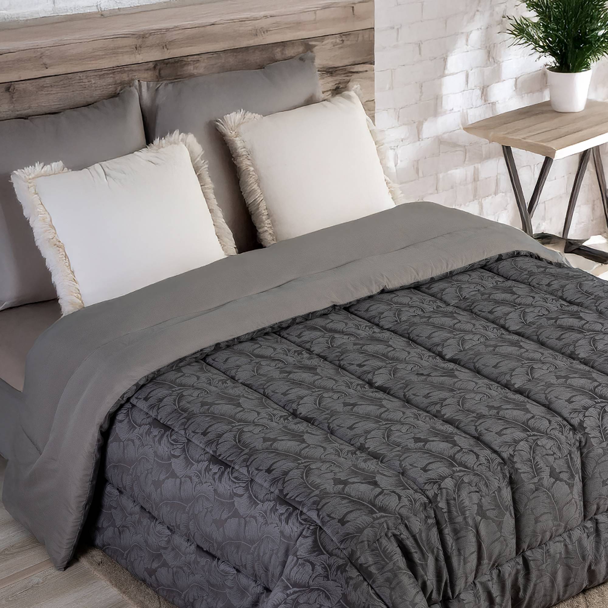 Trapunta matrimoniale Palmina Grigio 260 x 260
