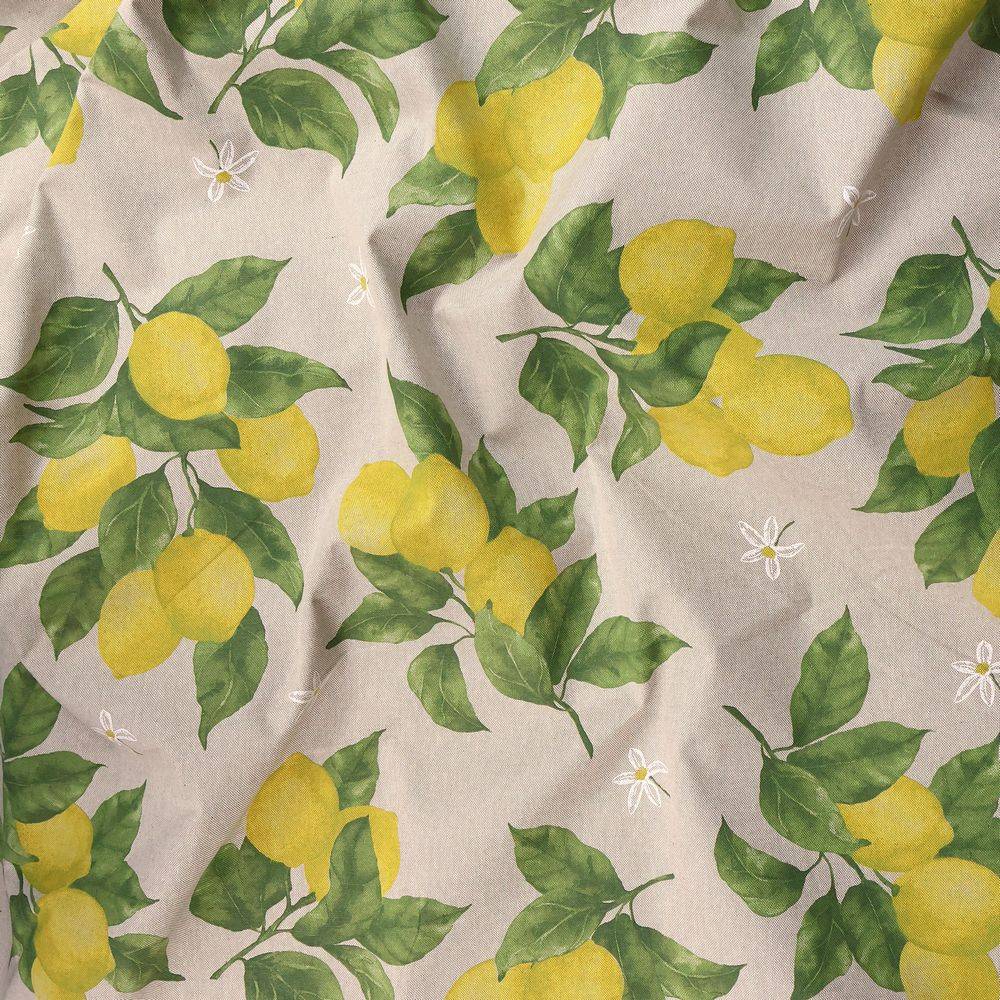 Centrotavola su misura Limoni e Fiori fondo Beige