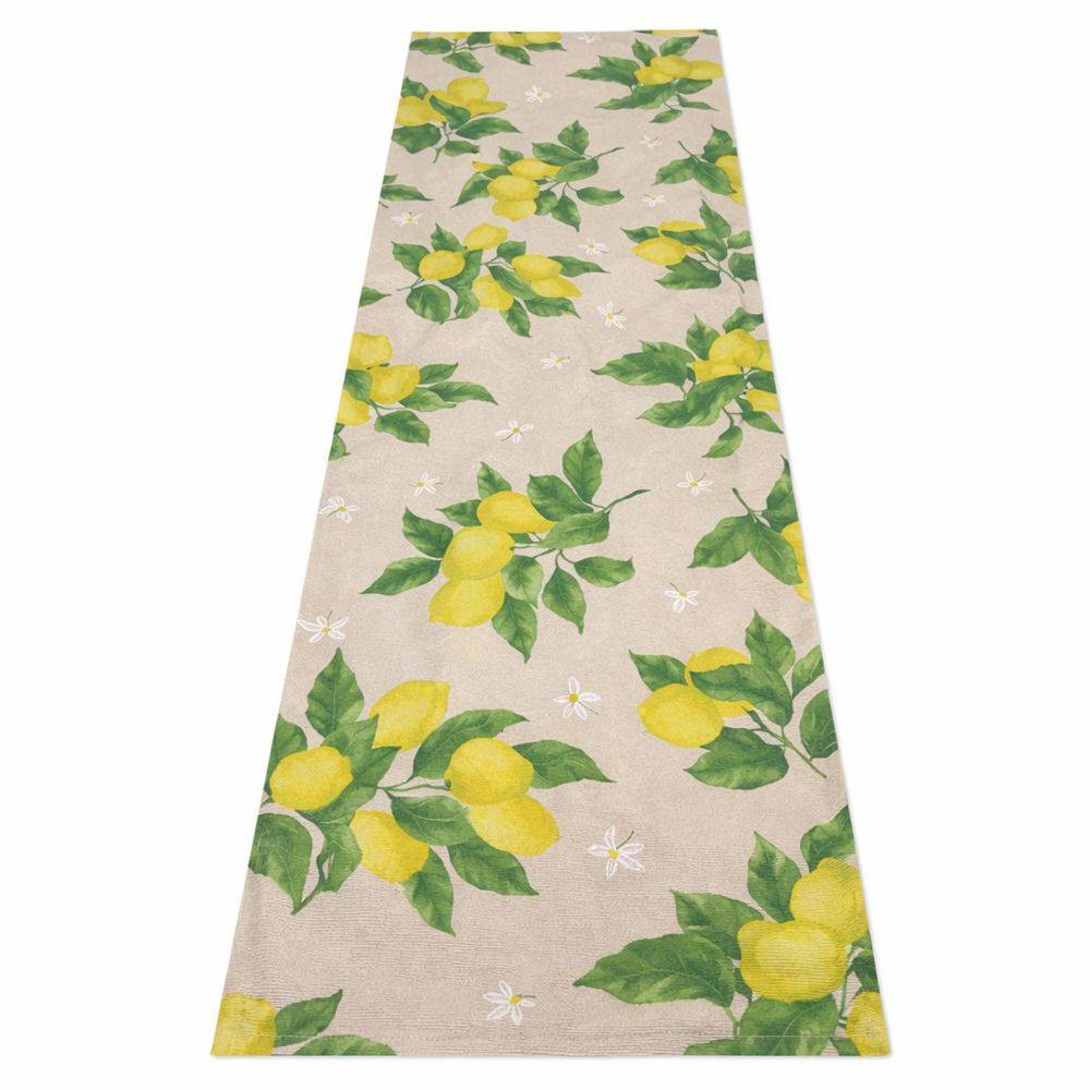 Runner su misura Limoni e Fiori fondo Beige