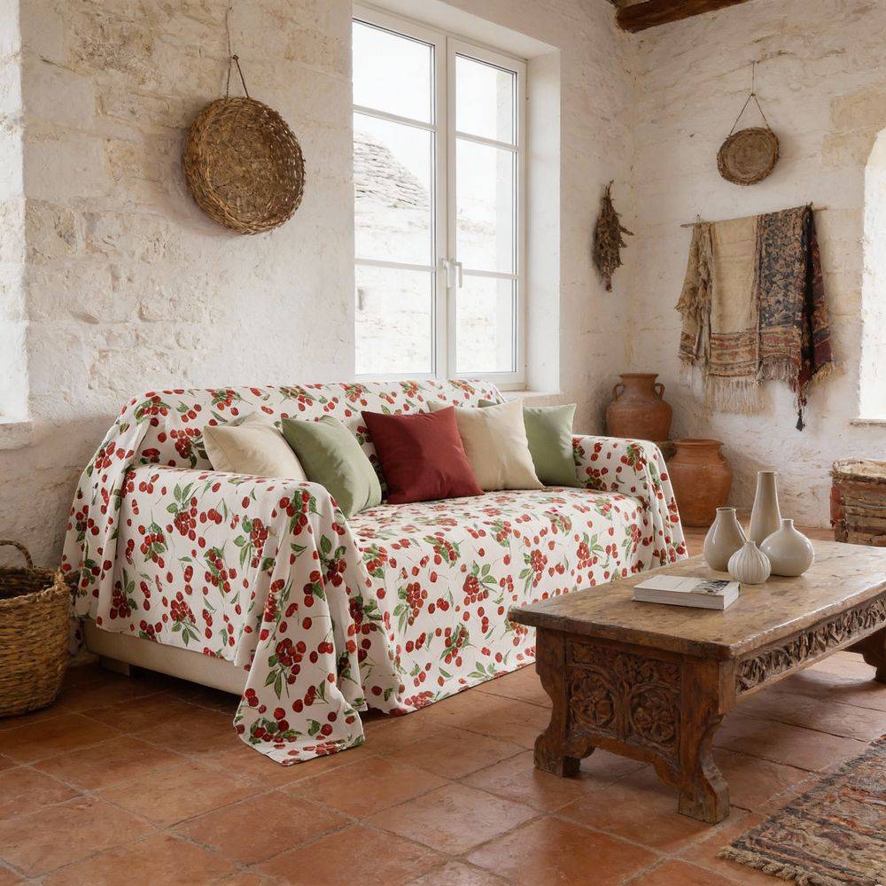 Telo arredo su misura Ciliegie