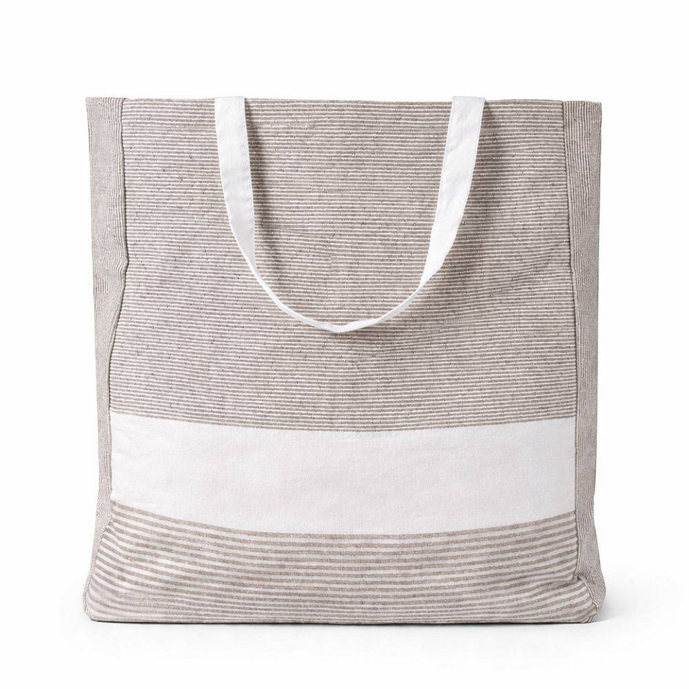 Borsa Portabiancheria Righe Beige