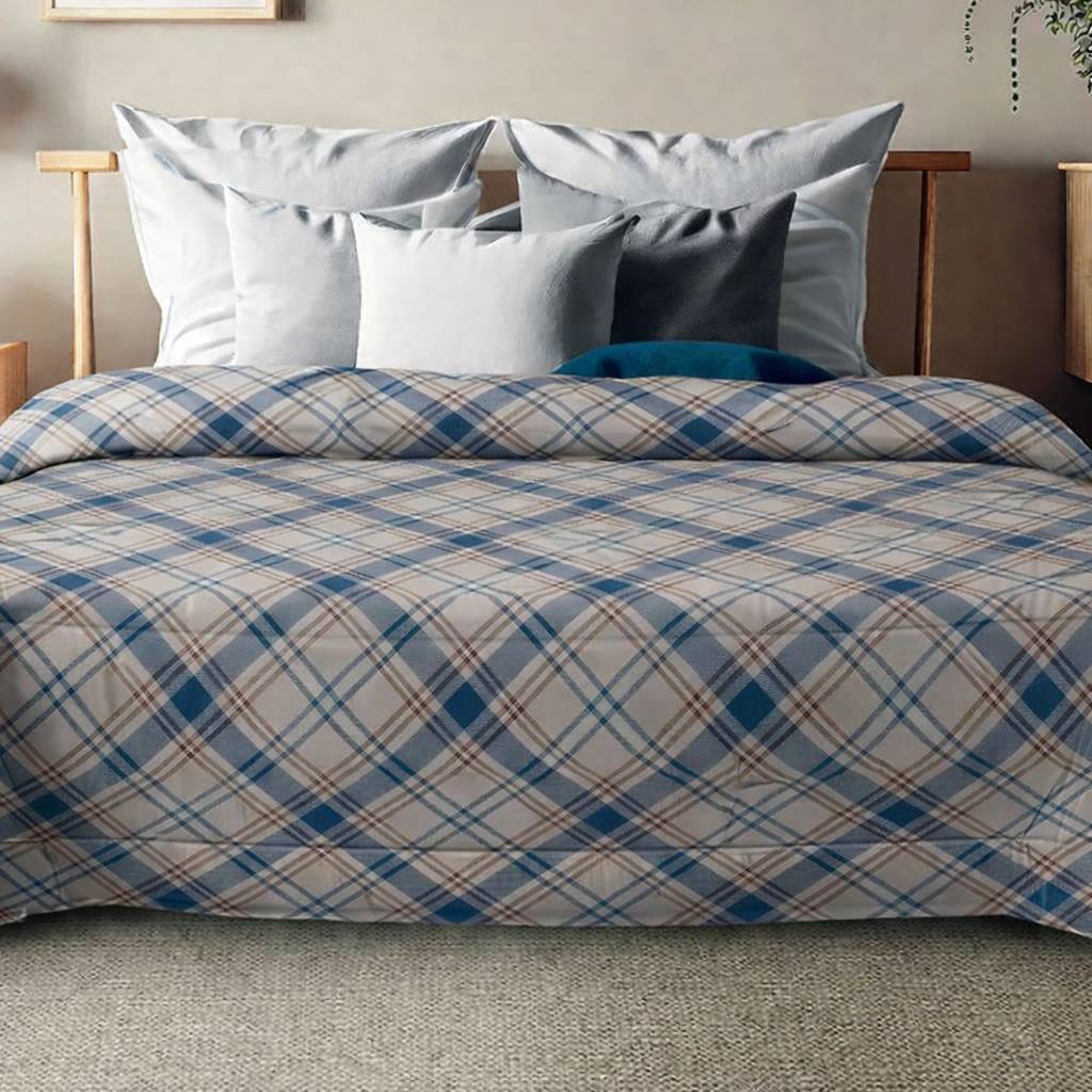 Trapunta Piazza e mezzo Ambra Scozzese Elliot beige 220 x 250