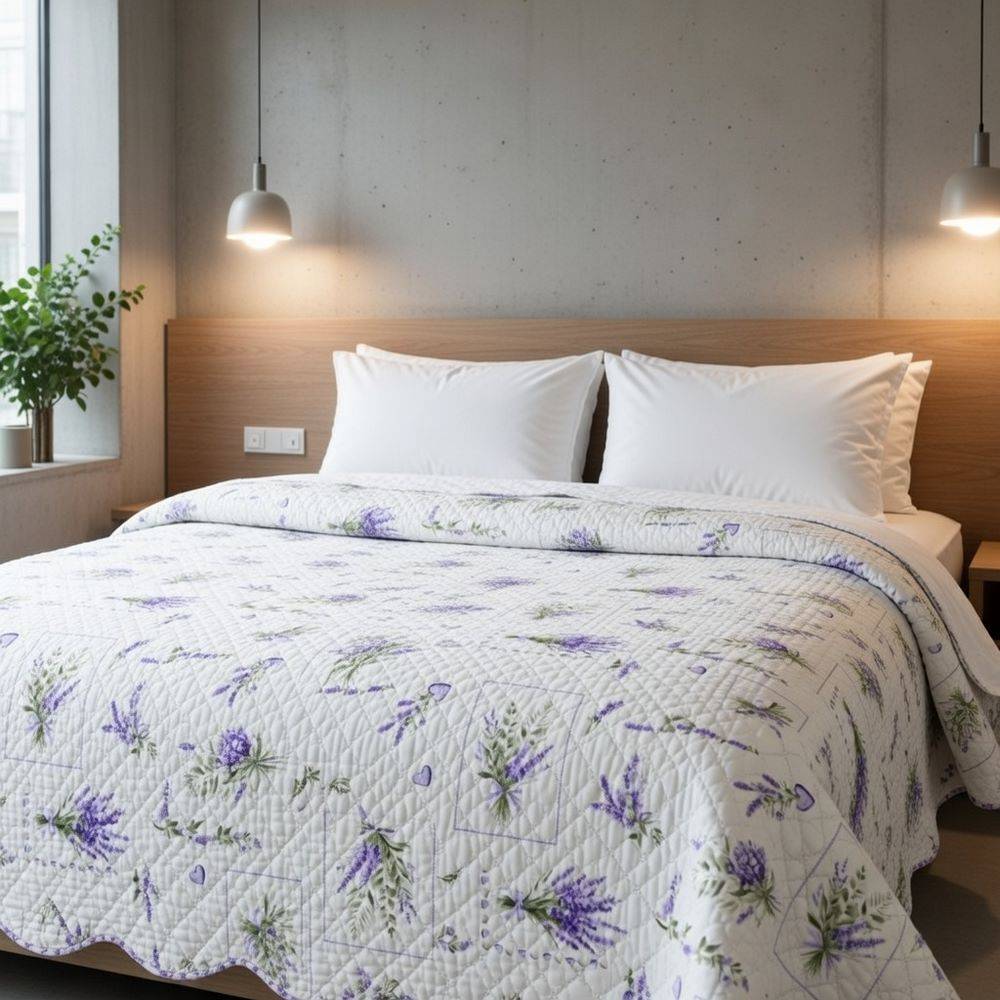 Boutis Copriletto estivo Pinsonic Lavanda Matrimoniale