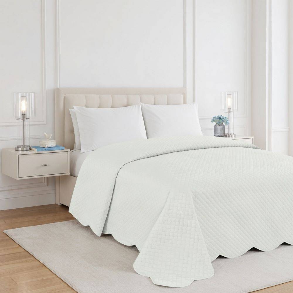 Boutis Copriletto estivo Diamond Bianco Matrimoniale