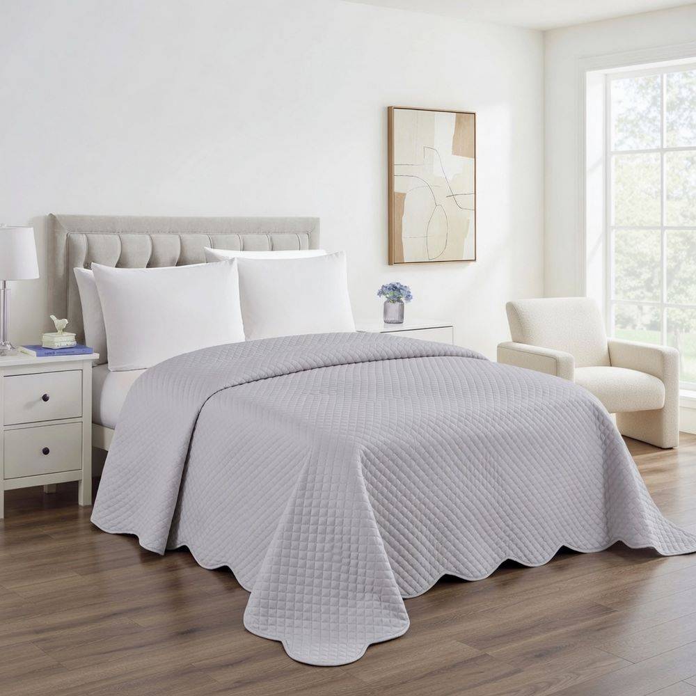 Boutis Copriletto estivo Diamond Grigio Matrimoniale