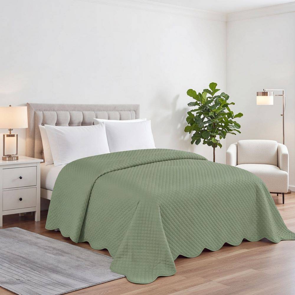 Boutis Copriletto estivo Diamond Verde Matrimoniale