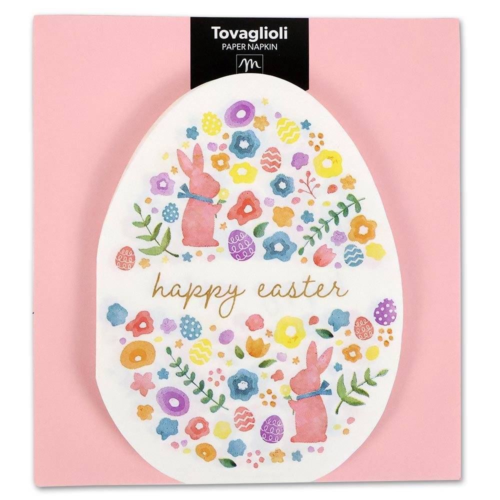 Tovaglioli Pasqua Uovo 33x33 cm | Confezione 15 Pezzi Carta Decorata