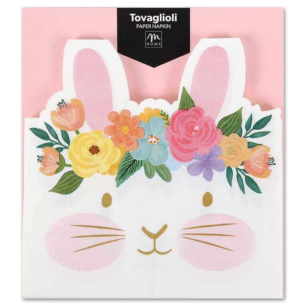 Tovaglioli Pasqua Coniglietto 33x33 cm | Confezione 15 Pezzi Carta Decorata