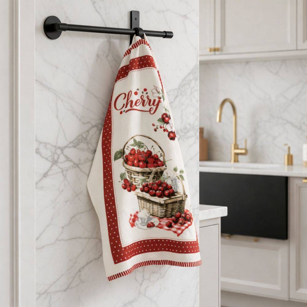 Canovaccio cucina spugna Farm Daily Ciliegie
