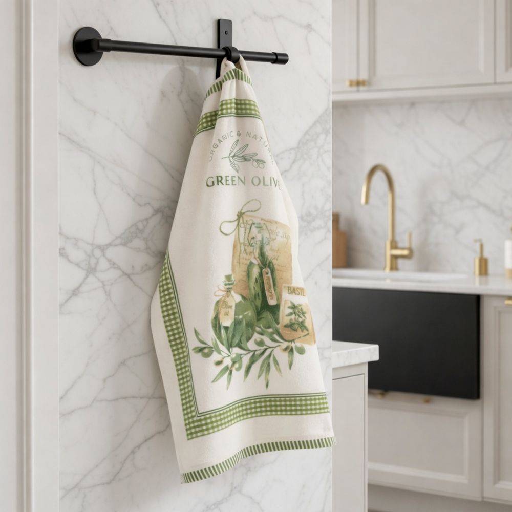 Canovaccio cucina spugna Farm Daily Olive