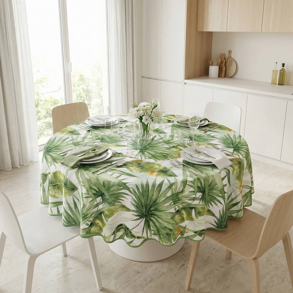Tovaglia antimacchia rotonda Splash Kingdom Giungla 160