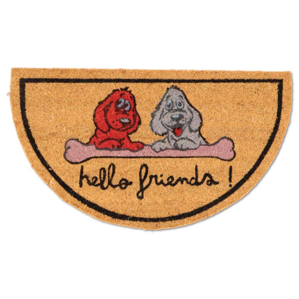 Zerbino in cocco mezzaluna Cani Hello Friends
