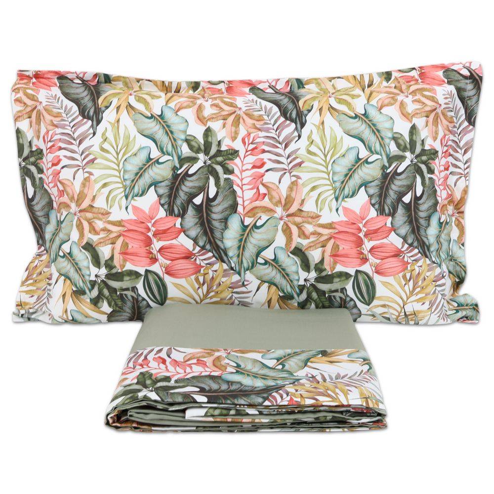 Completo Lenzuola CREOLE Balza Viviane Verde Matrimoniale