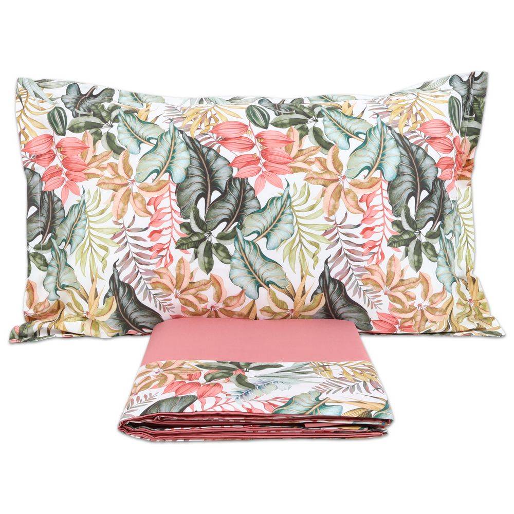 Completo Lenzuola CREOLE Balza Viviane Lampone Matrimoniale