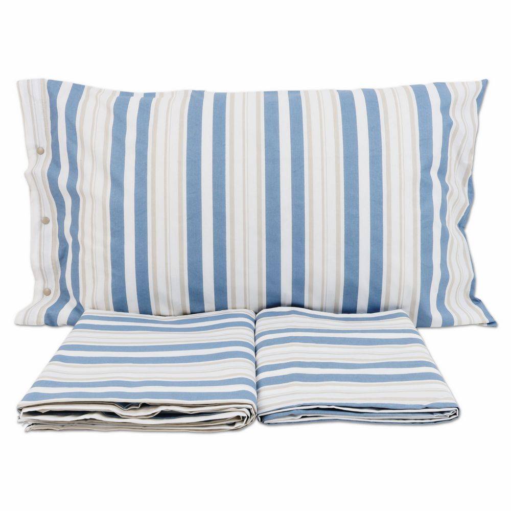 Completo Lenzuola Cannes Blu Matrimoniale