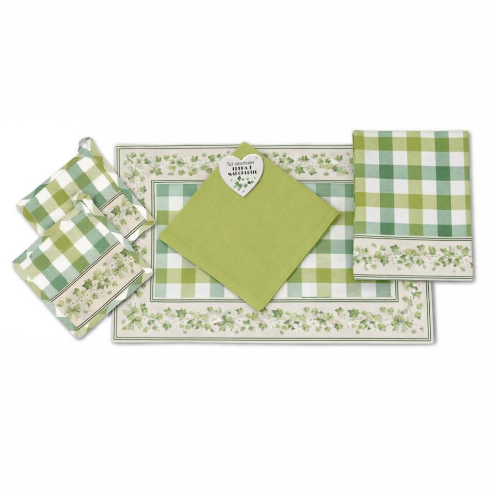 Set Cucina Presine Canovaccio e Americana Edera