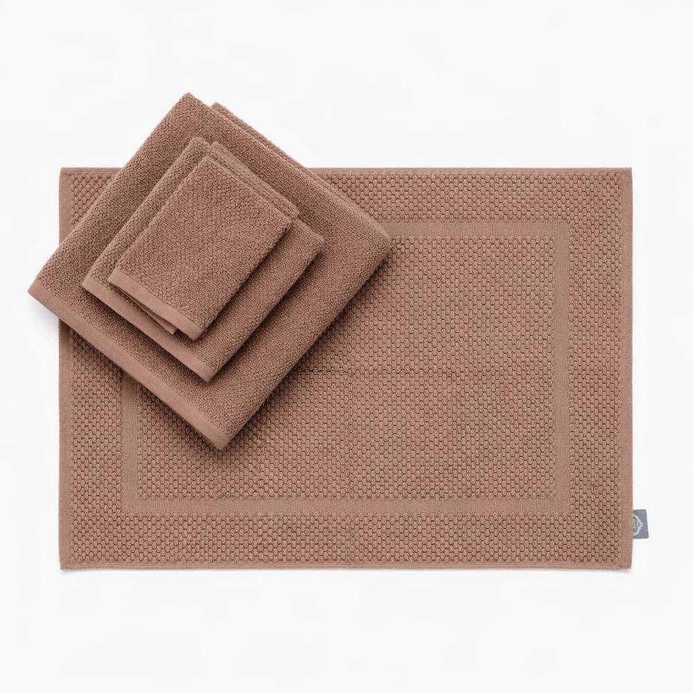 Set Bagno chicco di riso Marrone Cioccolato