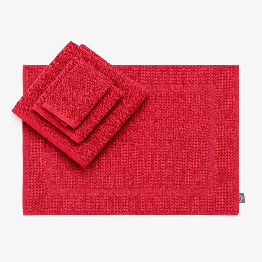 Set Bagno chicco di riso Rosso Fragola