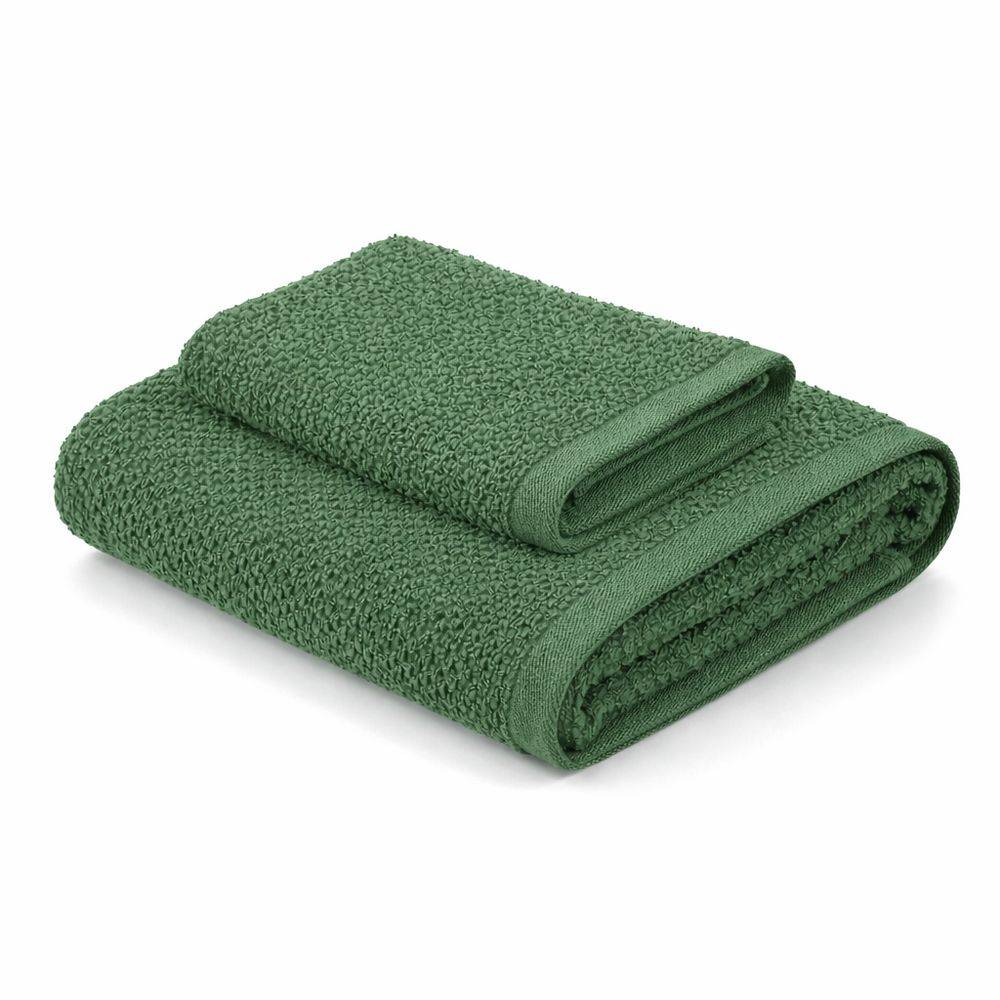 Coppia Asciugamani chicco di riso Verde Bosco