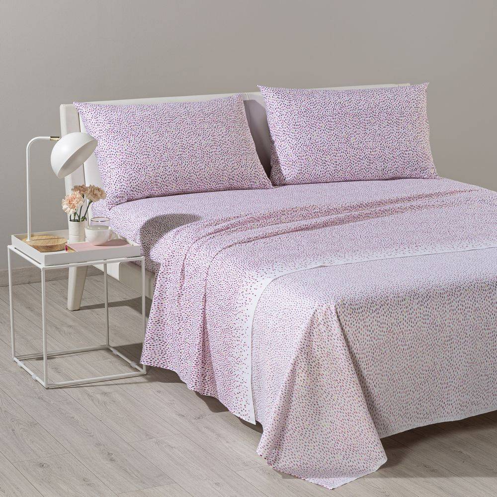 Completo Lenzuola Caleffi Gipsy Fuxia Matrimoniale