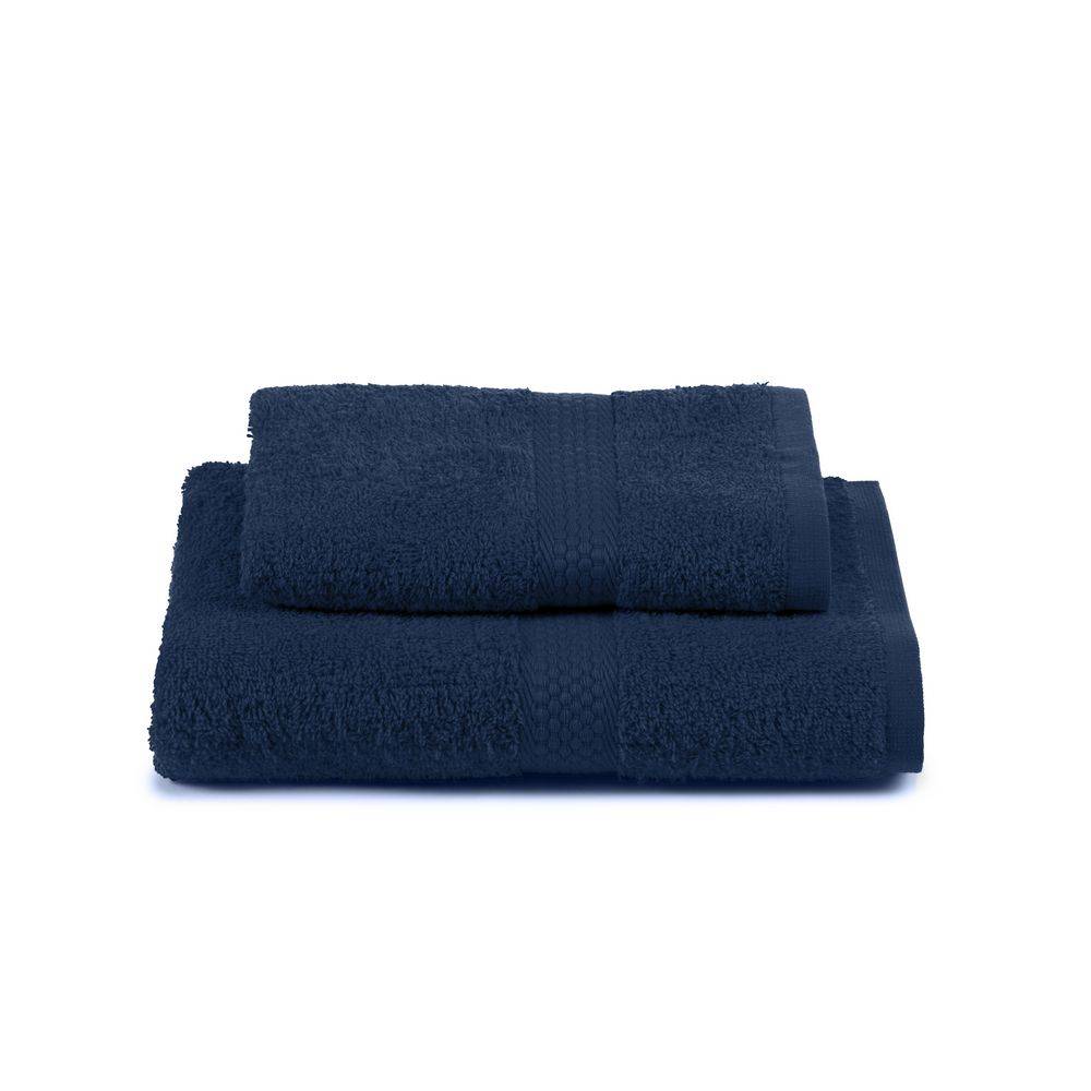 Coppia Asciugamani Caleffi in spugna Minorca Indigo