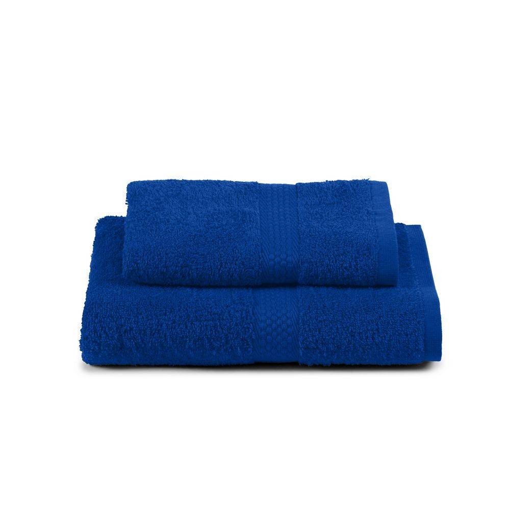 Coppia Asciugamani Caleffi in spugna Minorca Blu