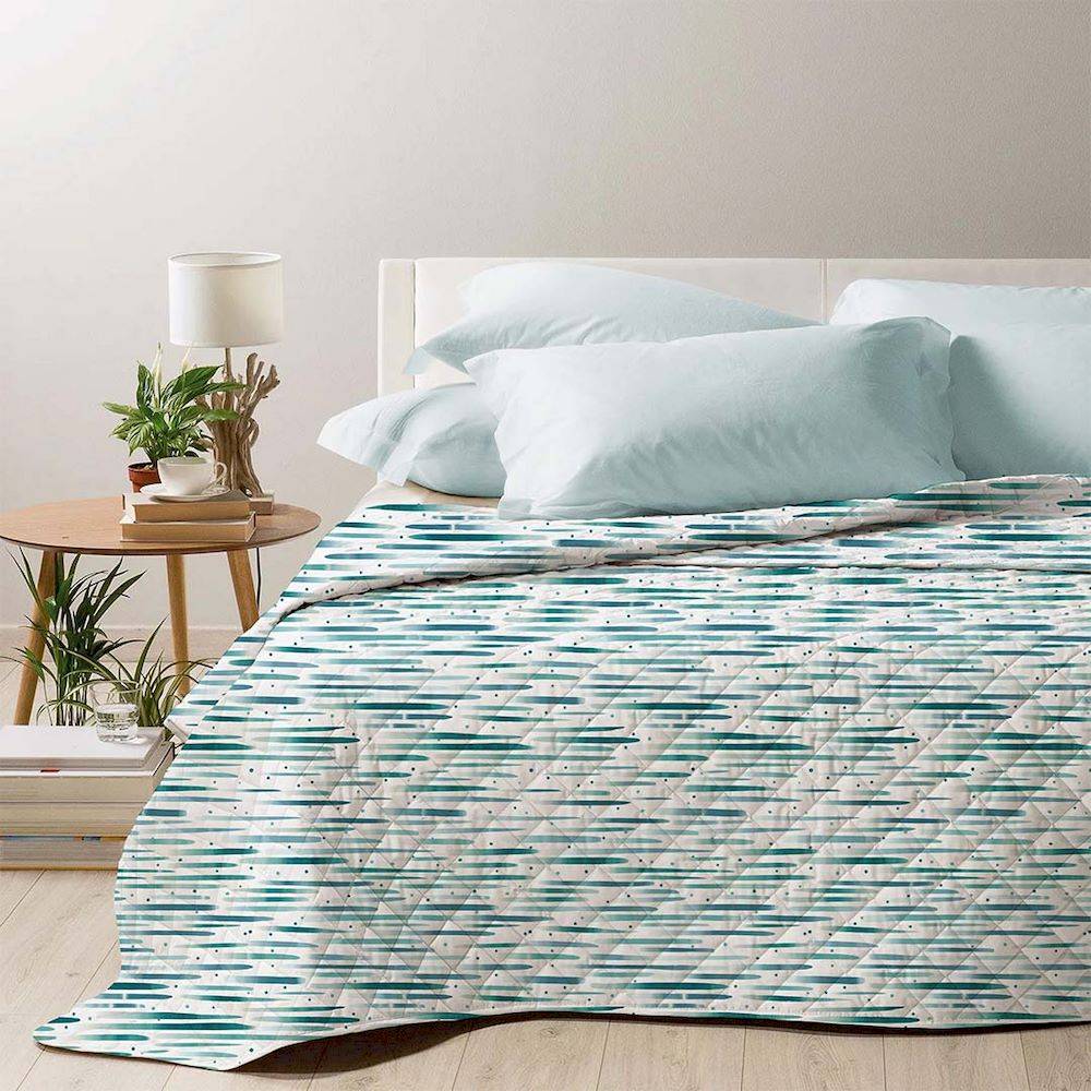 Boutis copriletto Lyra Riga Azzurra Matrimoniale