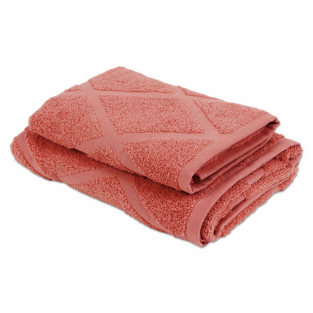 Coppia asciugamani Spugna Jacquard Rendel Ruggine