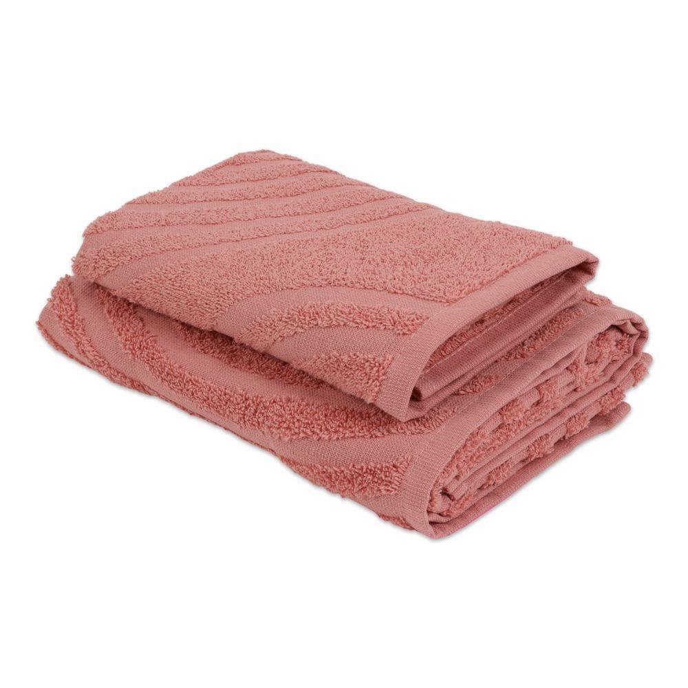 Coppia asciugamani Spugna Jacquard Norv Ruggine