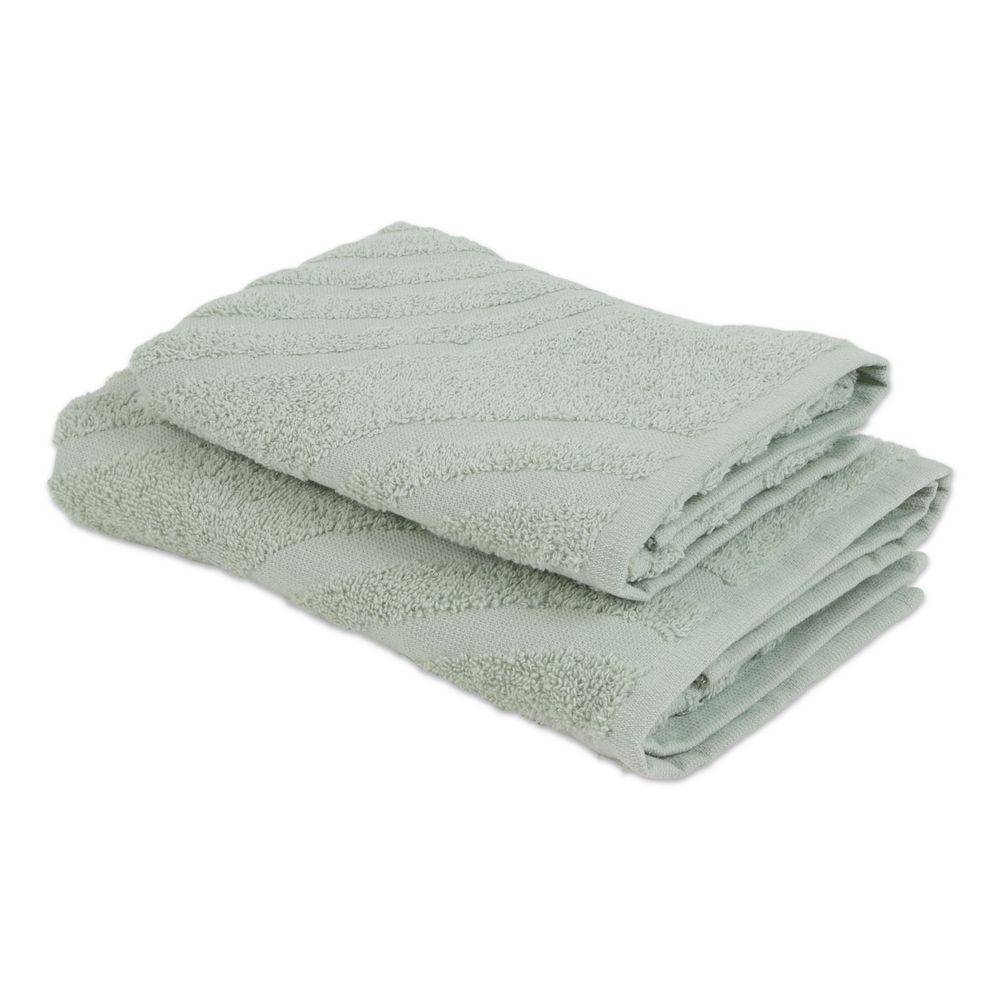 Coppia asciugamani Spugna Jacquard Norv Salvia