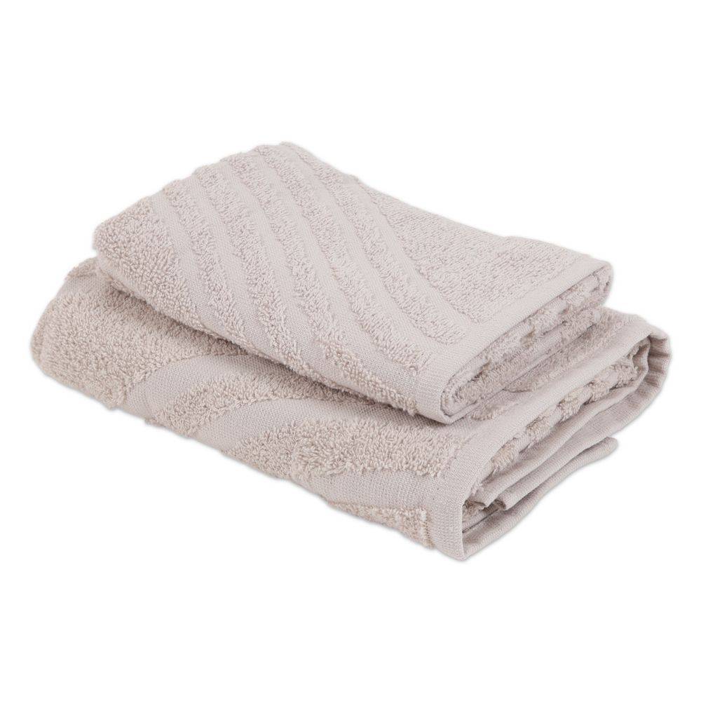 Coppia asciugamani Spugna Jacquard Norv Sabbia