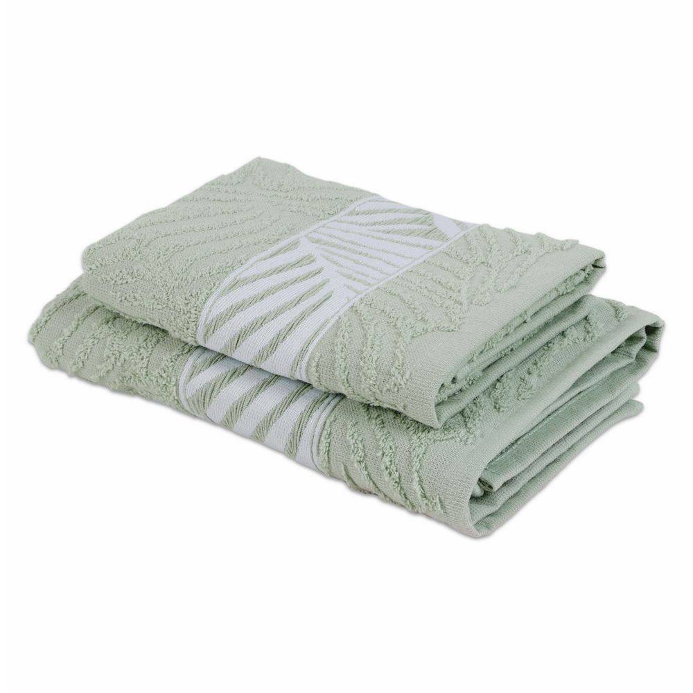Coppia asciugamani Spugna Jacquard Wyle Salvia