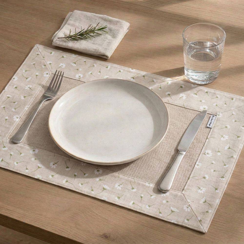 Tovaglietta Americana in Cotone bordo Margherite