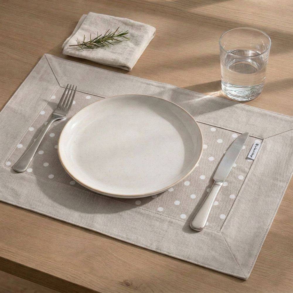 Tovaglietta Americana in Cotone fondo Pois