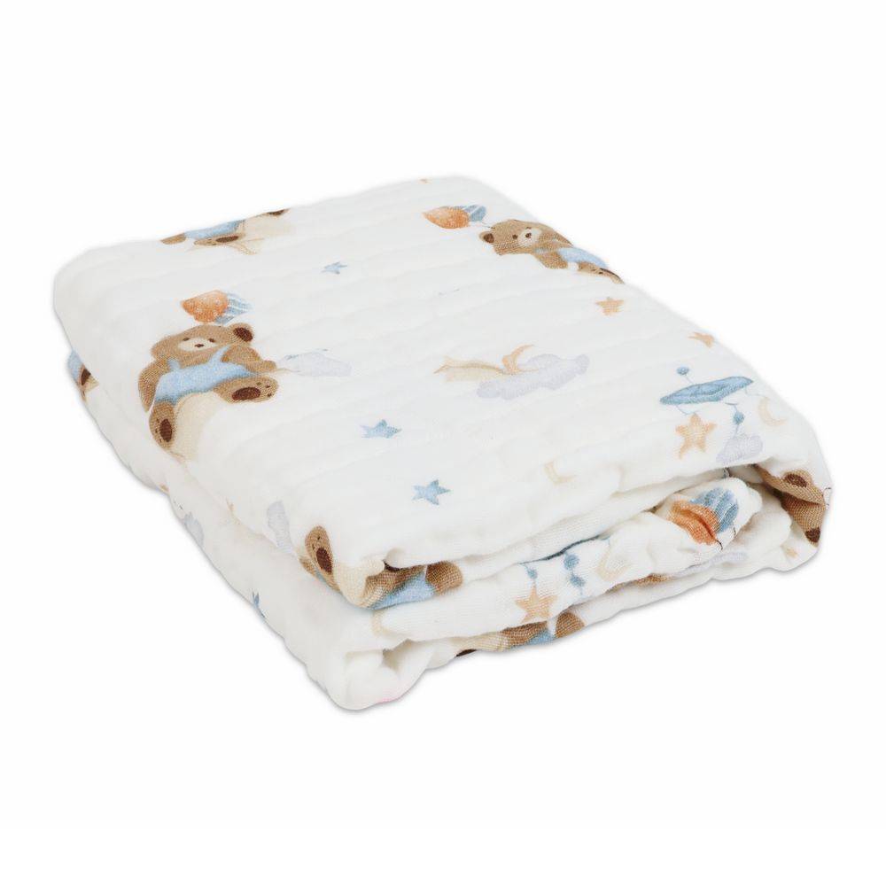 Lavetta in Mussola di Cotone Biologico Spongy Orsacchiotti