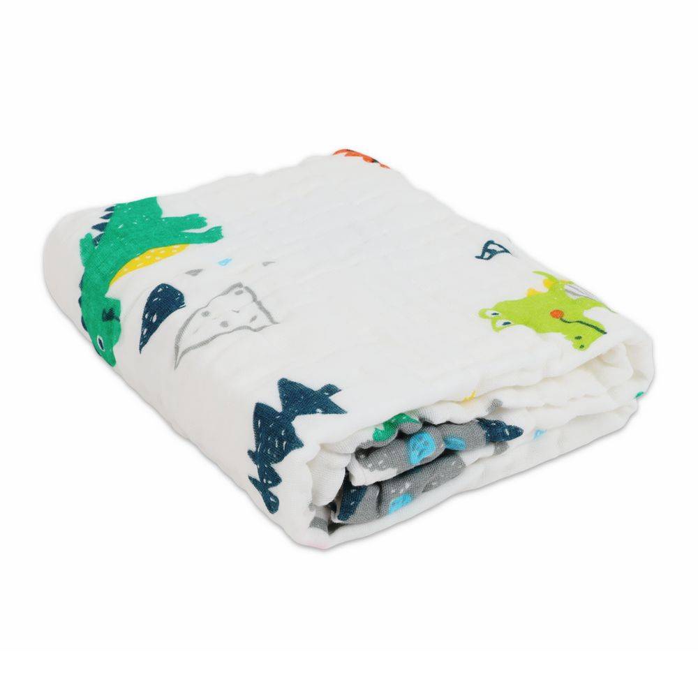 Lavetta in Mussola di Cotone Biologico Spongy Dinosauri