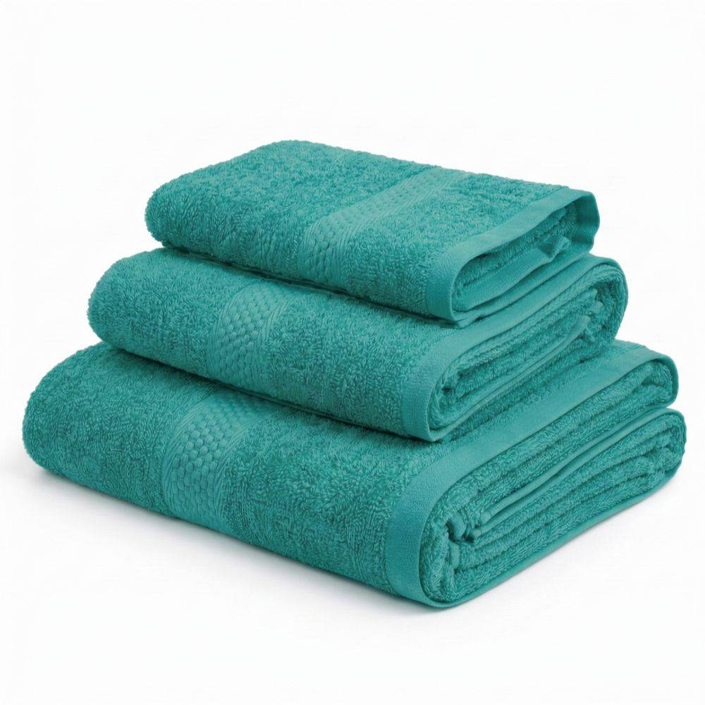 Set 3 Asciugamani Caleffi in spugna Minorca Menta