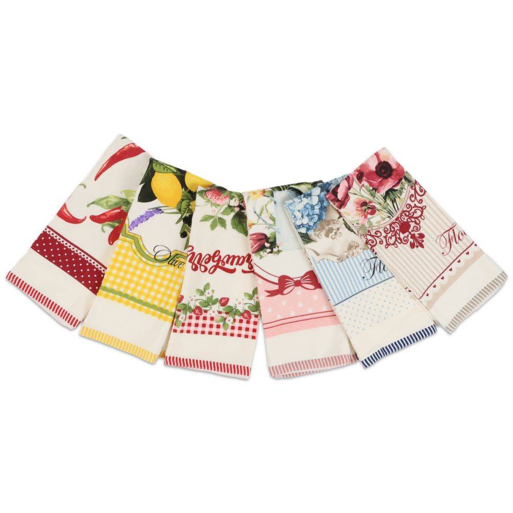 Set 6 Canovacci cucina spugna Country Traditional